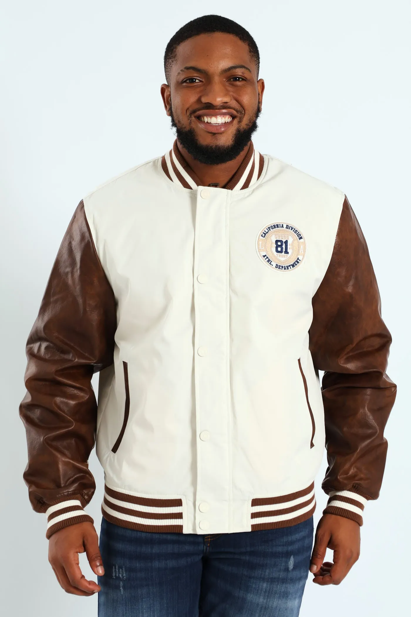 Varsity Bomber Jacket - Vanilla