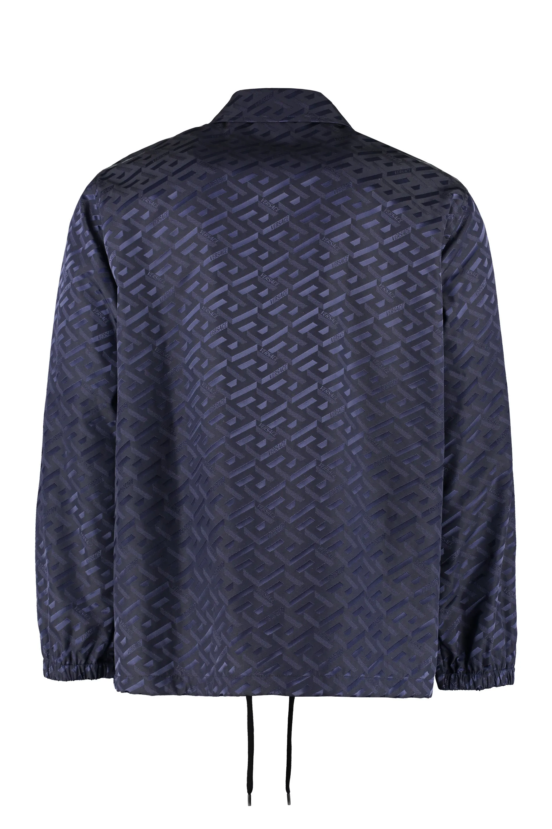 Versace Greca Allover Printed Drawstring Jacket