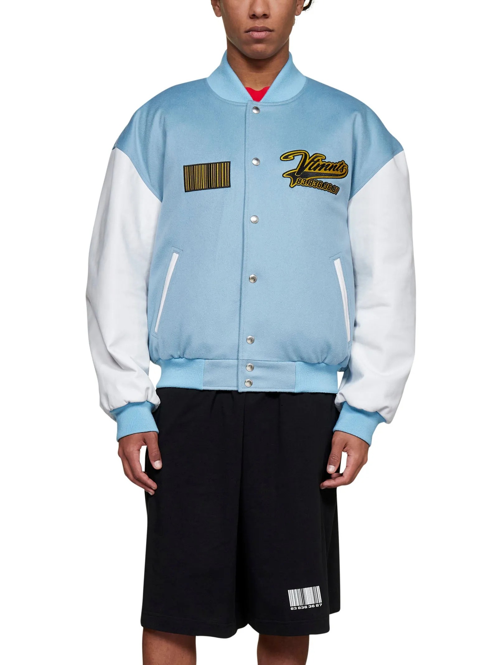 Vetements Logo Embroidered Buttoned Jacket