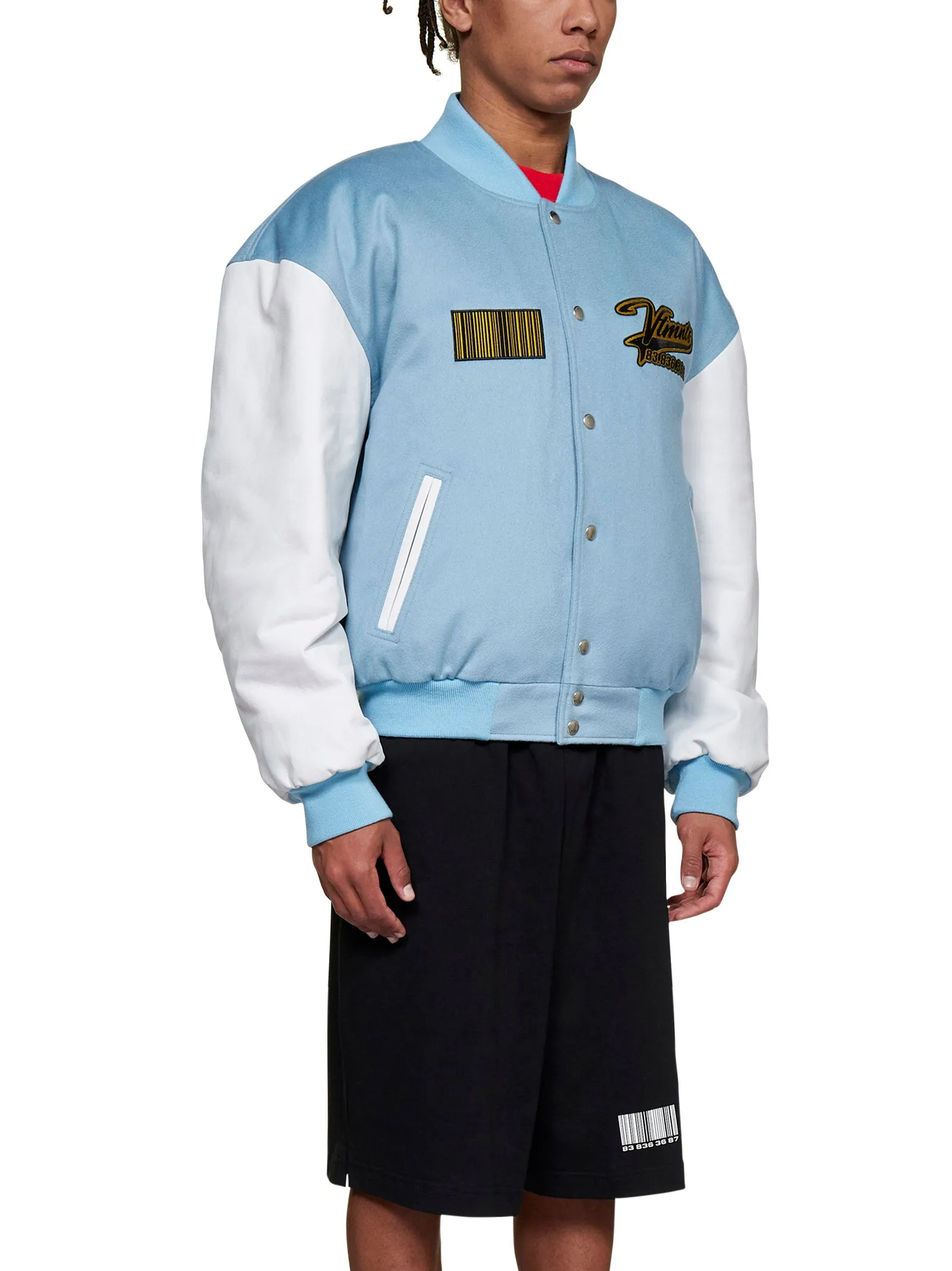 Vetements Logo Embroidered Buttoned Jacket
