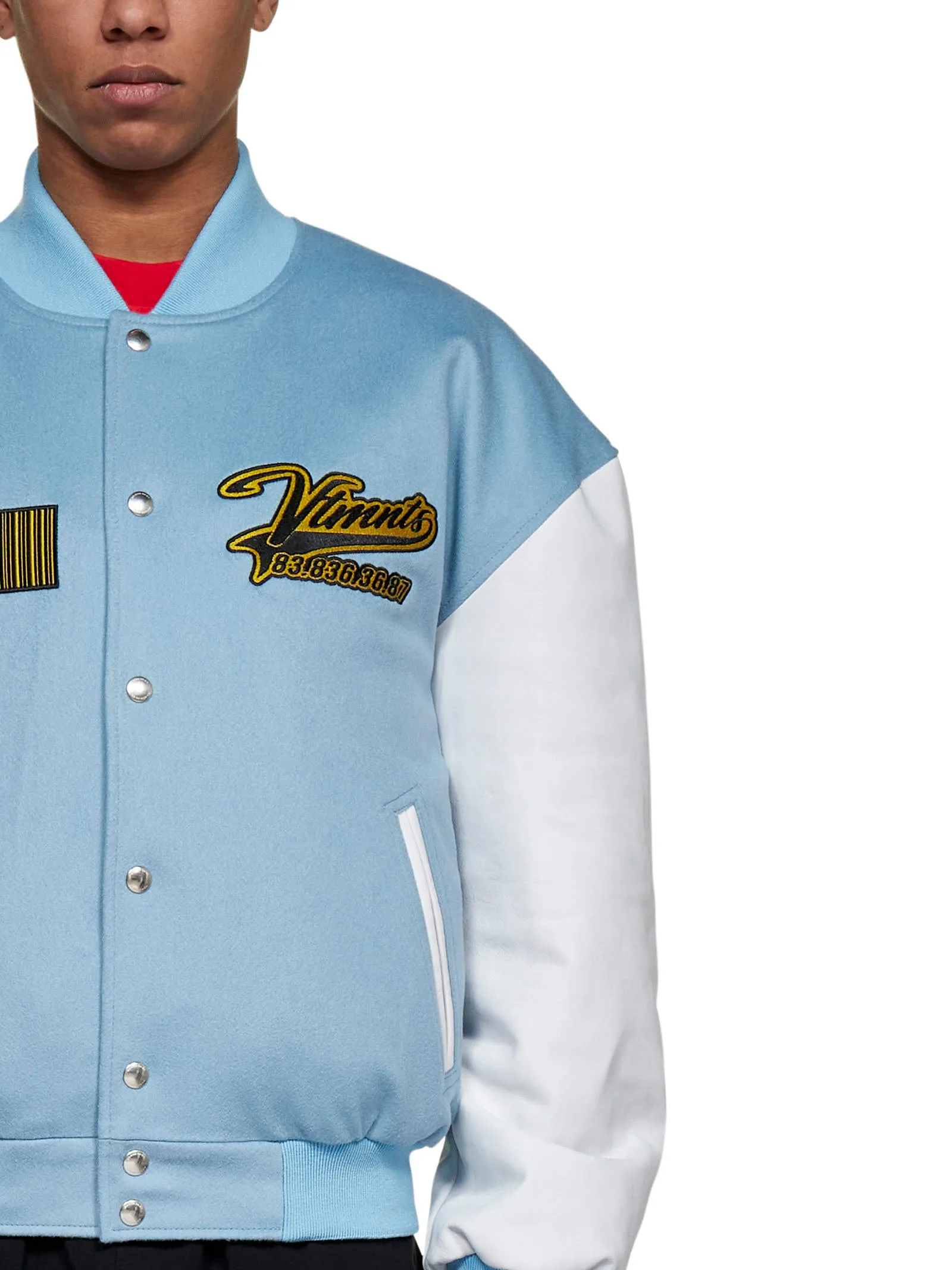 Vetements Logo Embroidered Buttoned Jacket
