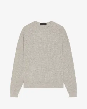 Waffle Crewneck Sweater Dark Heather