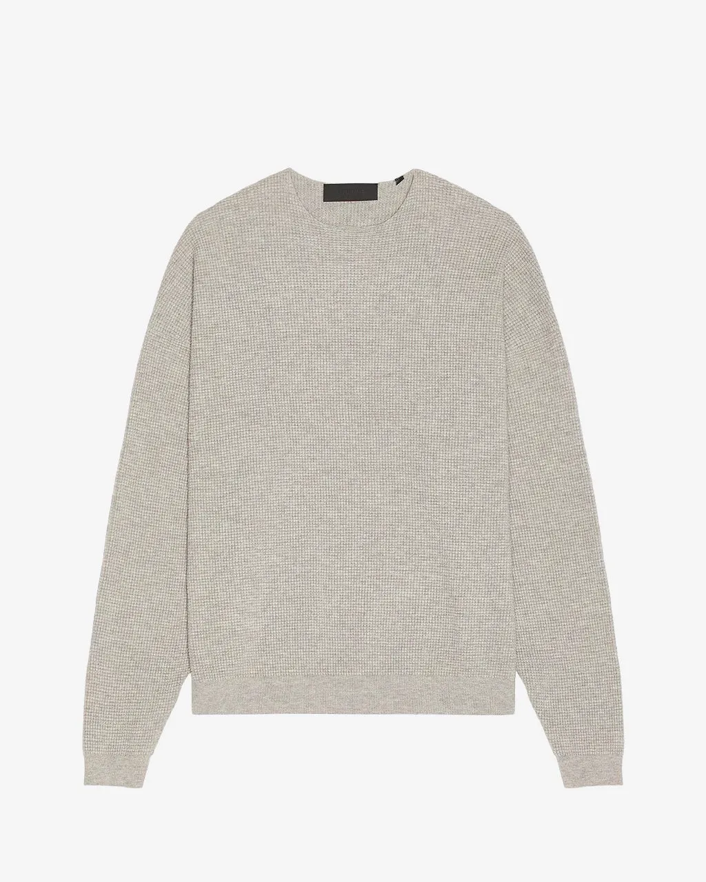 Waffle Crewneck Sweater Dark Heather