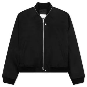 Wool Bomber Jacket - Black