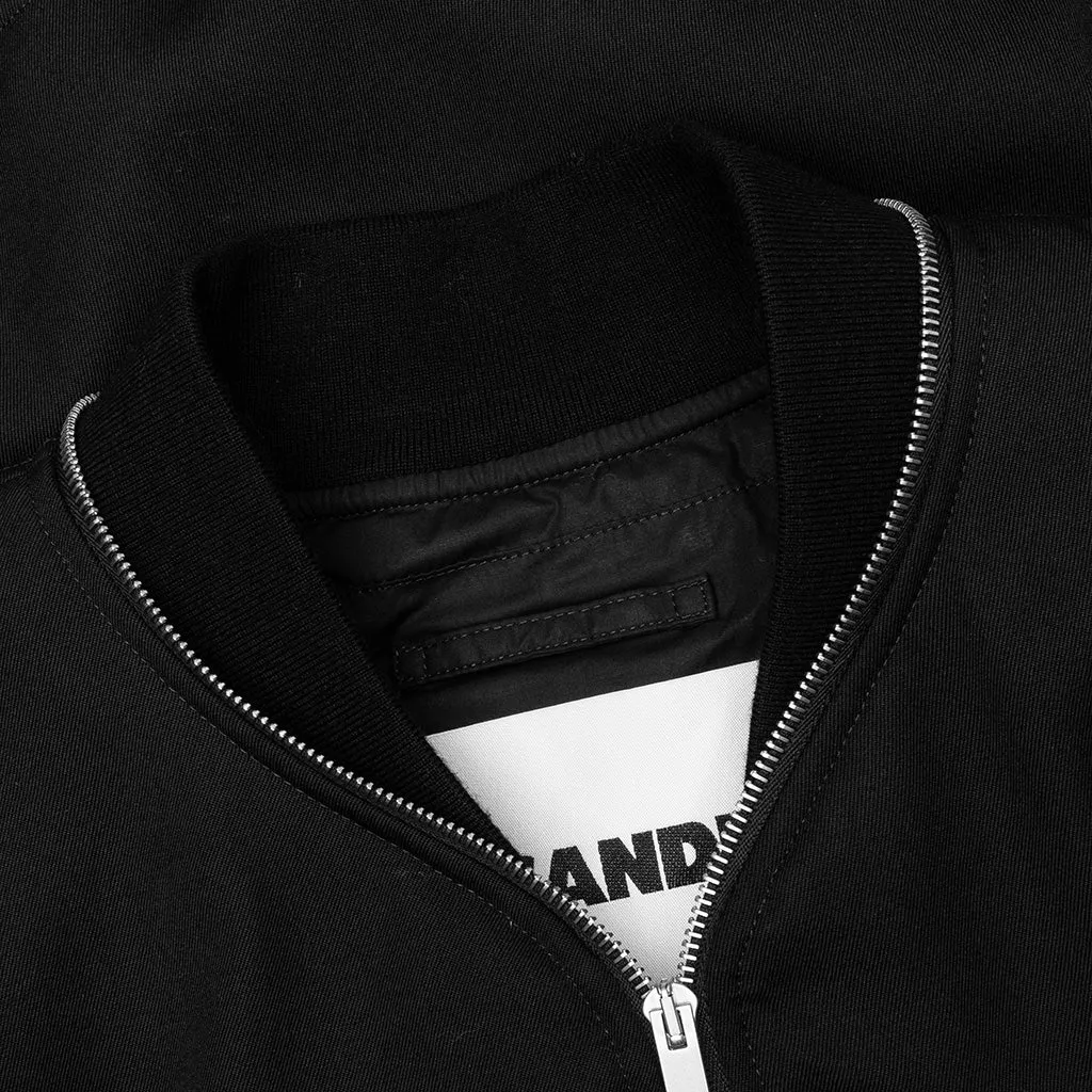 Wool Bomber Jacket - Black