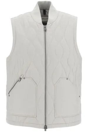 Z Zegna Quilted Straight Hem Zipped Vest