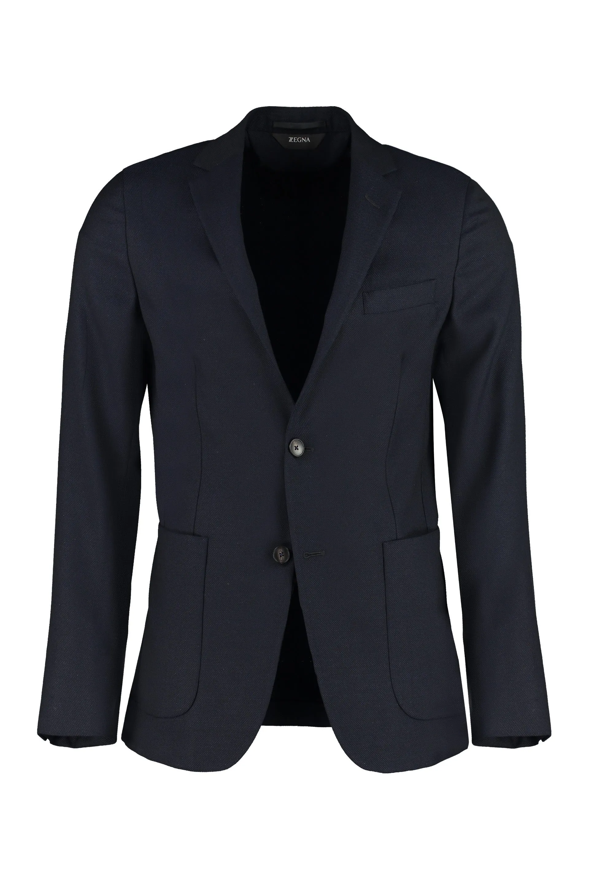 Z Zegna Single-Breasted Long-Sleeved Blazer