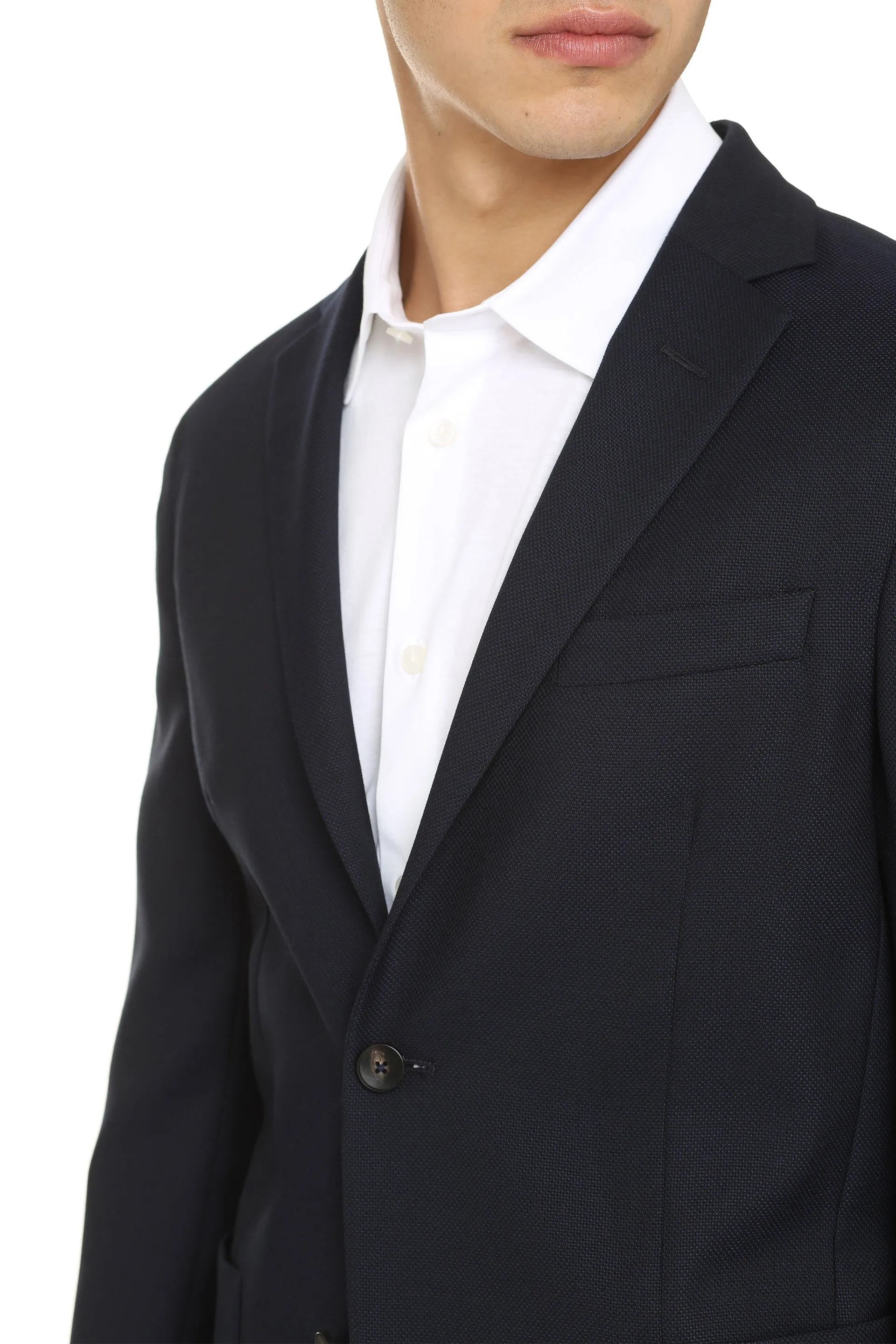 Z Zegna Single-Breasted Long-Sleeved Blazer